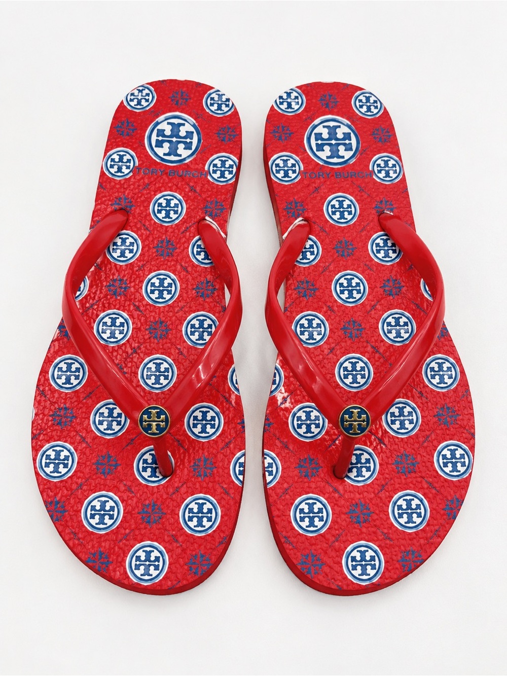 Tory Burch Red Flip Flops Size 8
